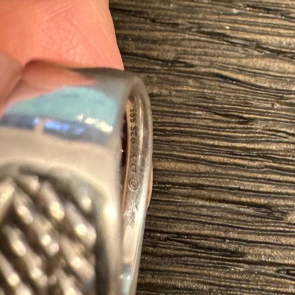 David Yurman Crossover Ring in Sliver w 14k Gold - Picture 6 of 6